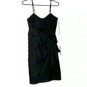 Lauren Conrad, black,side swept, spaghetti straps, “dark romance” cocktail SZ-2